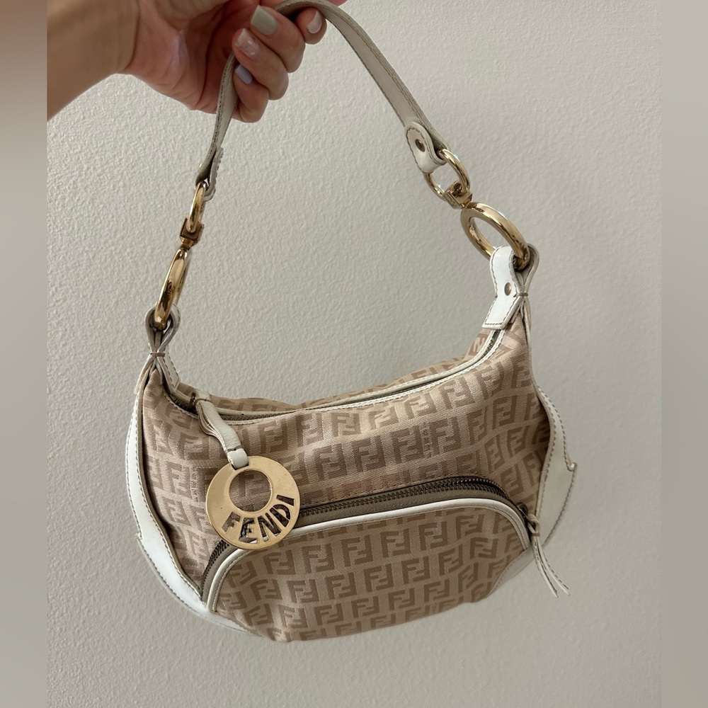 SOLD Fendi hobo shoulder bag Leather/Canvas